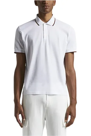 PESERICO SIGN Top, Herre, Hvid, XS, Bomuld, Letvægts Supima-bomuldspiqué polo shirt