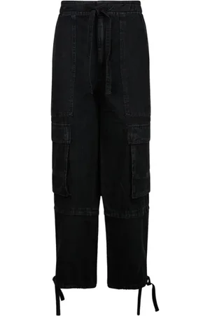 Isabel Marant Jeans, Dame, Sort, XS, Sorte Ivy Bukser med Vasket Effekt