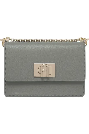 Furla Taske, Dame, Grøn, ONE SIZE, Uld, Agave Læder Skuldertaske med Kæde