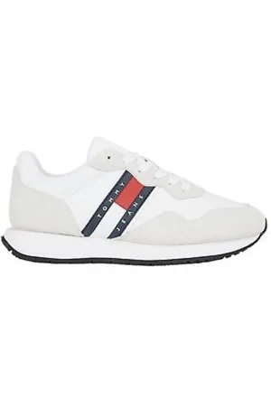Tommy Hilfiger Sko, Dame, Grå, 37 EU, Afslappede Sneakers til Mænd og Kvinder