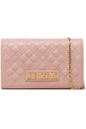 Moschino Taske, Dame, Lyserød, ONE SIZE, Uld, Quiltet Aften Taske Lyserød