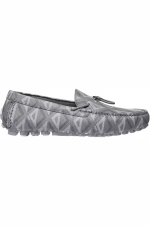 Dior Sko, Herre, Grå, 48 EU, Læder, Grå Loafer Sko Elegant Stil