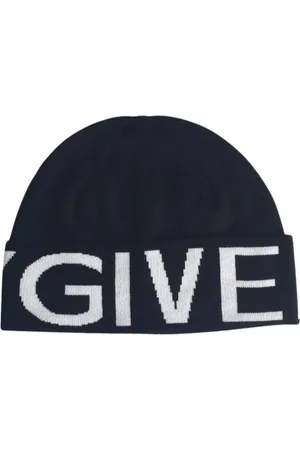 Givenchy Tilbehør, Dame, Sort, ONE SIZE, Uld, Sort Merinould Jacquard Beanie