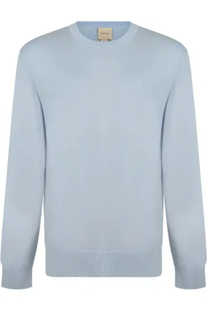 Calvin Klein Strik, Herre, Blå, XL, Lysblå striktrøje