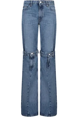 COPERNI Jeans, Dame, Blå, S, Denim, Blå Denim Wide Leg Jeans
