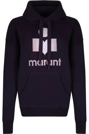 Isabel Marant Sweathshirts & Hoodies, Dame, Sort, 2XS, Bomuld, Mørk Lilla Snørehætte