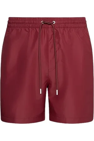 Calvin Klein Badetøj, Herre, Brun, 2XL, Røde badeshorts med sidelister