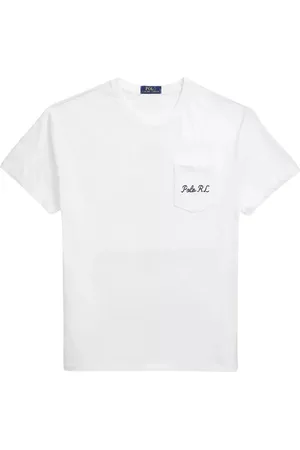 Ralph Lauren Top, Herre, Hvid, 2XL, Bomuld, Hvid t-shirt med bjørn Classic Fit