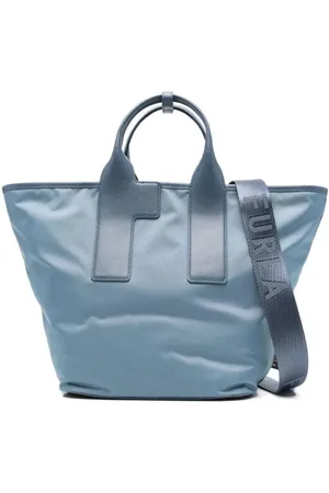 Furla Taske, Dame, Blå, ONE SIZE, Uld, Lysblå Tote Taske med Lynlås