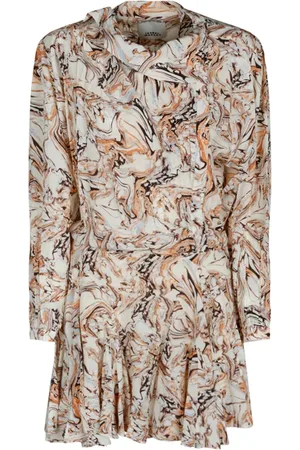 Isabel Marant Kjole, Dame, , XS, Uld, Thayra Kjole med Asymmetrisk Krave