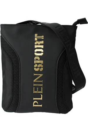 Philipp Plein Taske, Herre, Sort, ONE SIZE, Uld, Superhelt Crossover Taske Sort Guld