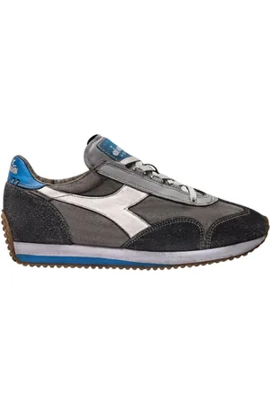 Diadora Sko, Herre, Grå, 41 EU, Læder, Vintage Stil Lærred Sneakers