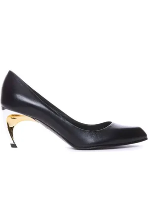Alexander McQueen Sko, Dame, Sort, 39 EU, Læder, Sort Læder Pumps Elegant Stil