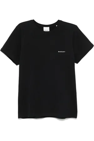 Isabel Marant Top, Herre, Sort, L, Bomuld, Sort Bomuld Jersey T-shirt med Logo