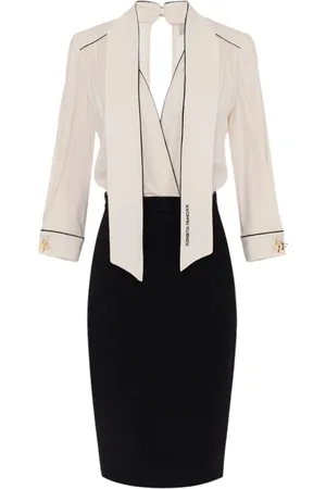 Elisabetta Franchi Kjole, Dame, Hvid, XS, Uld, Stilfuld 100%vi Kjole