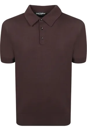 Dolce & Gabbana Top, Herre, Brun, M, Uld, Brun Polo Sweater Stilfuldt Afslappet Outfit