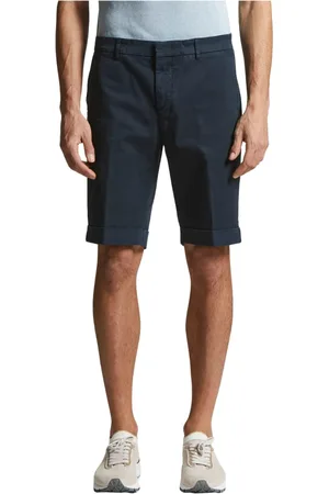 PESERICO SIGN Shorts, Herre, Blå, 2XL, Bomuld, Stretch bomuld gabardine Bermuda shorts