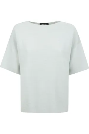 Fabiana Filippi Top, Dame, Grøn, XS, Kortærmet rund hals strik