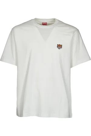 Kenzo Top, Herre, Hvid, XL, Bomuld, Broderet Logo T-shirt og Polo