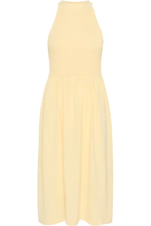 Saint Tropez Kjole, Dame, Gul, L, Feminin Keishasz Kjole Vanilla Custard