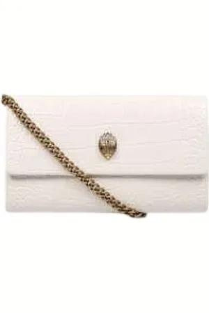 Kurt Geiger Taske, Dame, Hvid, ONE SIZE, Kæde Pung i Trendy Stil