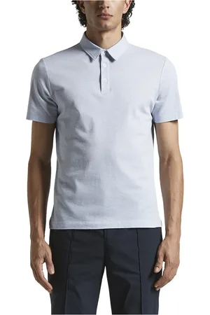 PESERICO SIGN Top, Herre, Blå, 2XL, Bomuld, Bomuld melange jersey piqué polo shirt