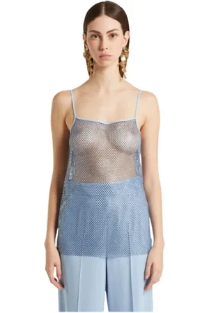 MARELLA Top, Dame, Blå, M, Strass Tank Top med Array