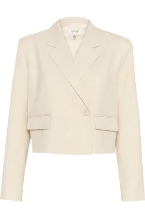 Gestuz Jakke, Dame, , S, Uld, Kort Blazer Jakke med Asymmetrisk Lukning