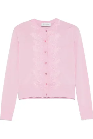 ERMANNO SCERVINO Strik, Dame, Lyserød, M, & Purple Strik Cardigan