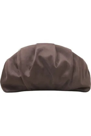 PESERICO SIGN Taske, Dame, Brun, ONE SIZE, Satin, Satin og organza stofclutch