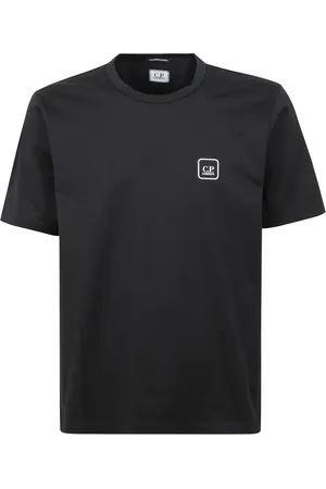 C.P. Company Top, Herre, Sort, S, Bomuld, bomulds T-shirt med futuristisk print