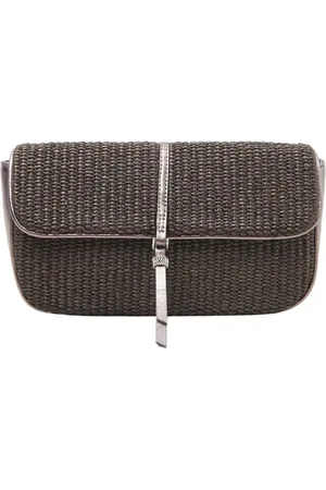 PESERICO SIGN Taske, Dame, Sort, ONE SIZE, Uld, Clutch i vævet stråstof