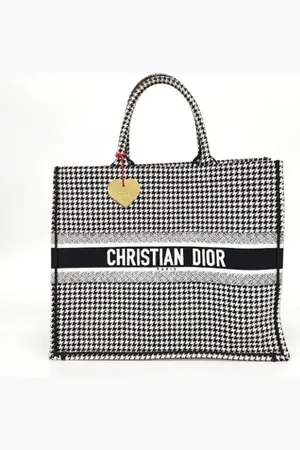 Dior Pre-owned, Dame, Sort, ONE SIZE, Uld, Pre-owned Uld dior-tasker
