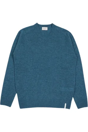 BROOKSFIELD Strik, Herre, Blå, L, Ribbet rund hals sweater