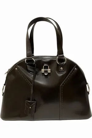 Saint Laurent Pre-owned, Dame, Brun, ONE SIZE, Tyl, Pre-owned Laeder hndtasker