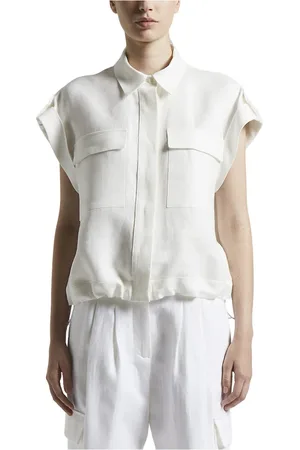 PESERICO SIGN Bluser & Skjorter, Dame, Hvid, XL, Blouses & Bluser