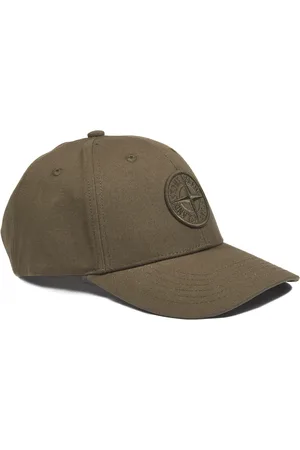Stone Island Tilbehør, Herre, Grøn, ONE SIZE, Bomuld, Grøn Baseball Canvas Hat Logo Patch