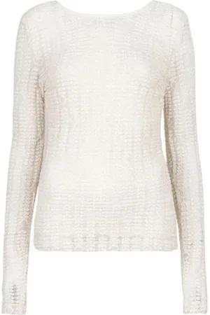 Dante 6 Strik, Dame, , XS, Elegant Blonde Top i Smørcreme