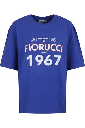 Fiorucci Top, Dame, Blå, S, Bomuld, Dreaming 1967 Print Boxy Fit T-Shirt