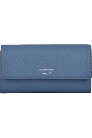 Emporio Armani Tilbehør, Dame, Blå, ONE SIZE, Læder, Wallets Cardholders