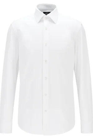 HUGO BOSS Skjorte, Herre, Hvid, 5XL, Formal Bluser