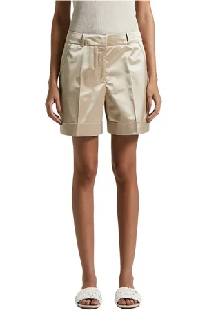 PESERICO SIGN Shorts, Dame, , M, Bomuld, Stretch bomuldssatin shorts