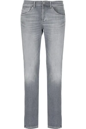 Dondup Jeans, Herre, Grå, W33, Bomuld, Grå Bomuldsbukser med Fem Lommer