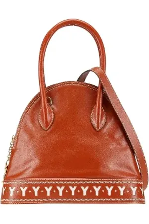 Saint Laurent Pre-owned, Dame, Brun, ONE SIZE, Uld, Pre-owned Laeder hndtasker