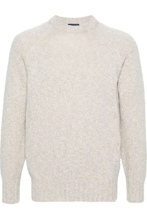 DRUMOHR Strik, Herre, Grå, M, Uld, Sort Sweater til Mænd Aw24