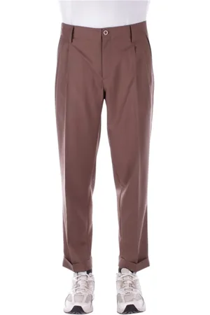 John Richmond Bukser, Herre, Brun, S, Polyester, Elegant blanding af polyester, viskose, elastan