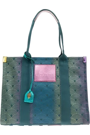Kurt Geiger Taske, Dame, Grøn, ONE SIZE, Uld, Stilfuld Tote Taske