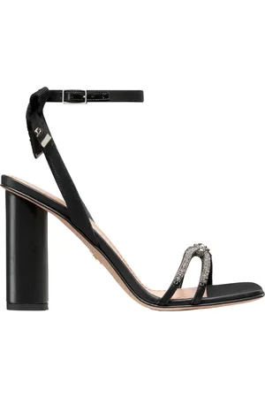 Dior Sko, Dame, Sort, 39 EU, Læder, Sorte Sandaler med Bue og Stjerne