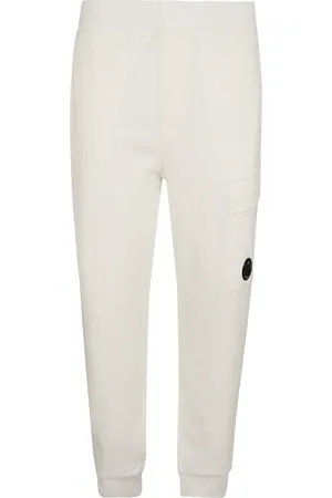 C.P. Company Bukser, Herre, Hvid, M, Bomuld, Hvide Fleece Bomuld Sporty Bukser