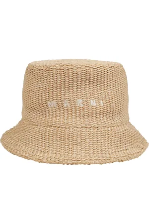 Marni Tilbehør, Dame, , M, Bomuld, Broderet logo bucket hat